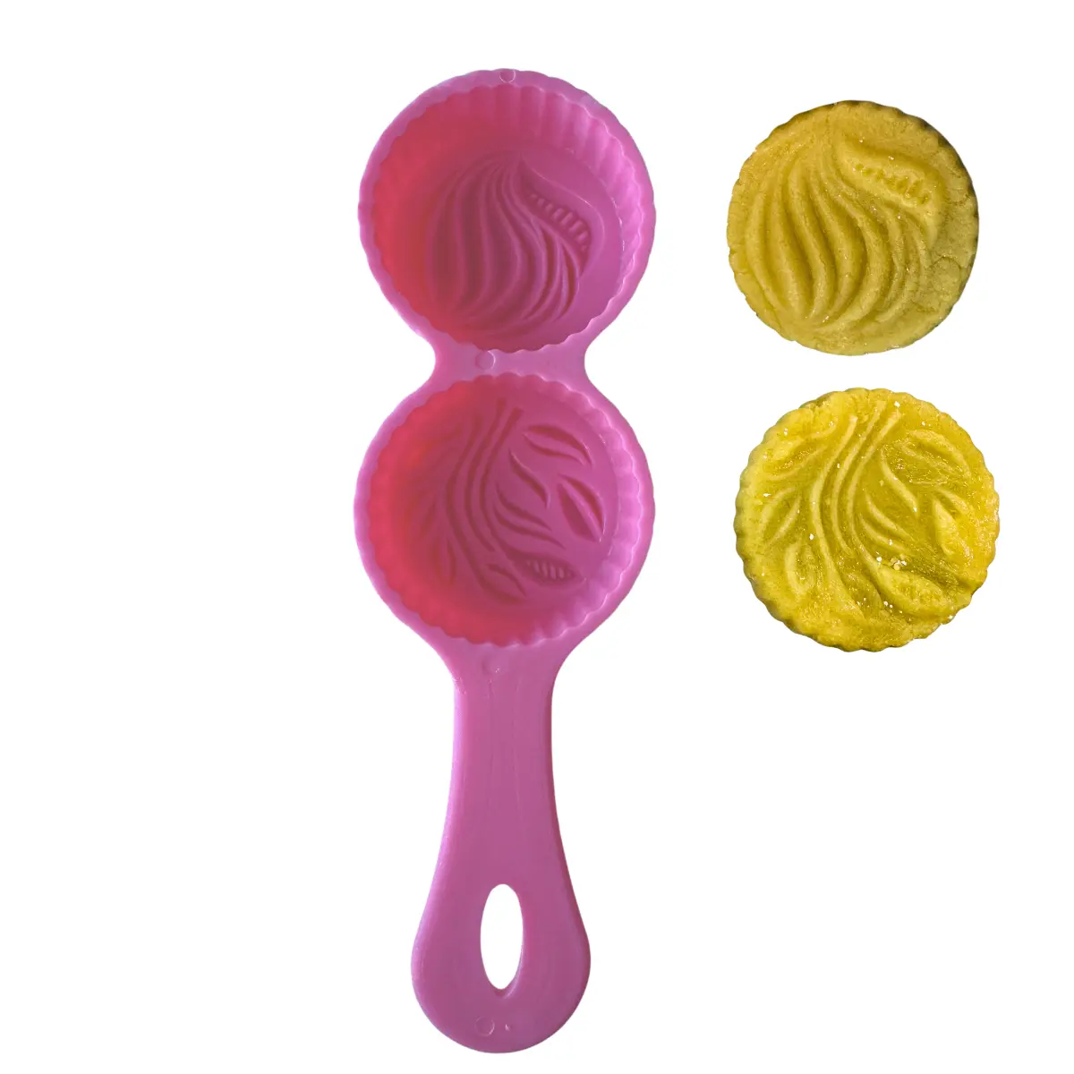 moule à maamoul feuille et rayures-Perle Dorée Pour la réalisation de pâtisserie orientale, le moule à maamoul feuille et rayures-Perle Dorée