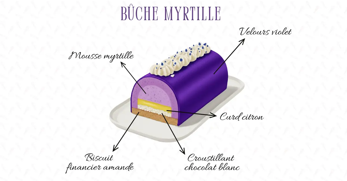 BÛCHE MYRTILLES CITRON