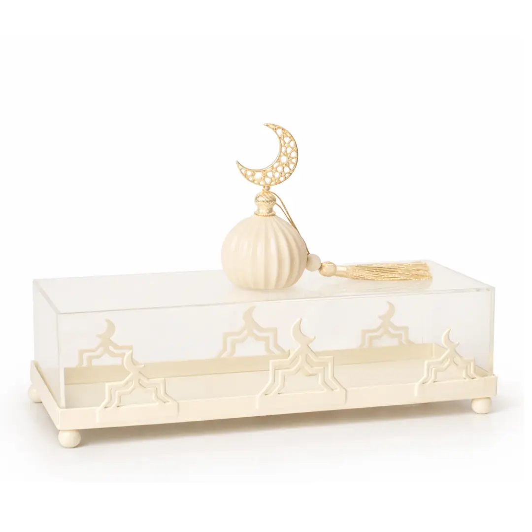 presentoir ecrin rectangle creme grand Présentoir cloche ÉCRIN en plexiglas avec base métal à motifs orientaux. Idéal pour exposer et protéger objets décoratifs en intérieur ou en vitrine.